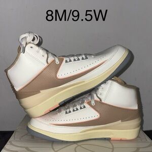 Women's Air Jordan 2 Retro "Desert / Sunset Haze / Muslin" – Size 9.5W / 8M NEW